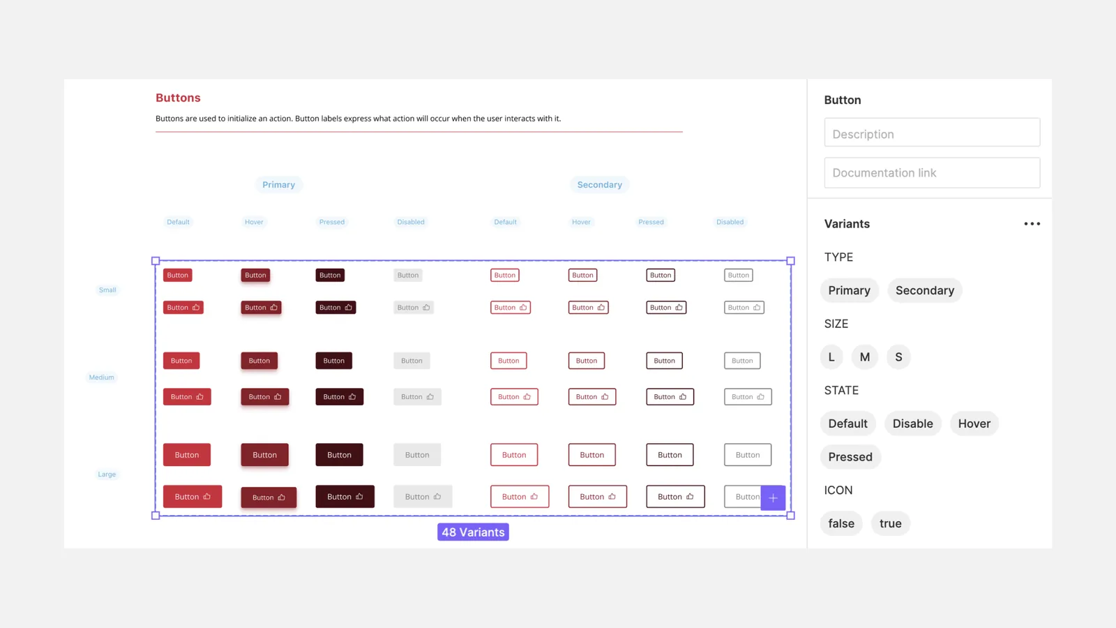 Buttons and variants